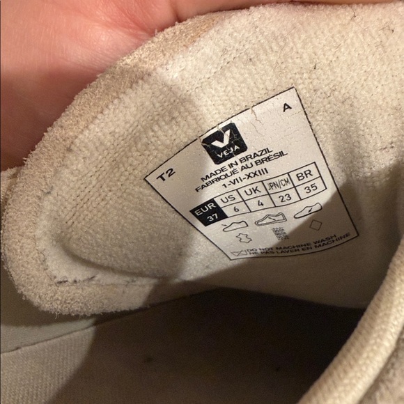 Veja Cream Suede Sneakers with White Details - Picture 3 of 3